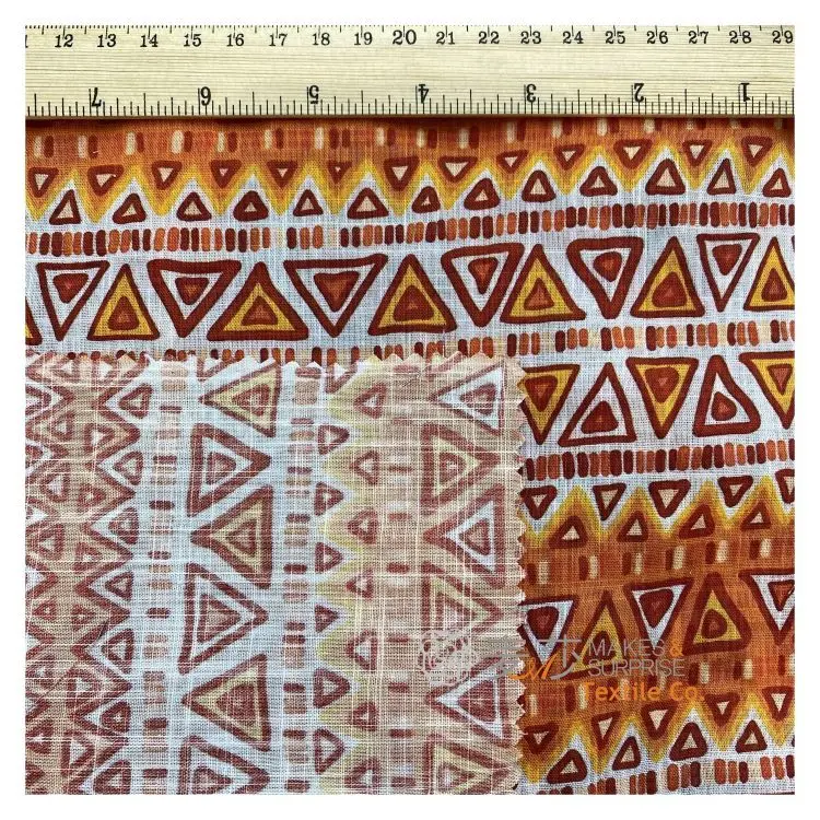 Bohemian National Stylebamboo Texture Imitation Hemp Fabric Cotton Rayon Bamboo Voile Fabric  60%C 40%R
