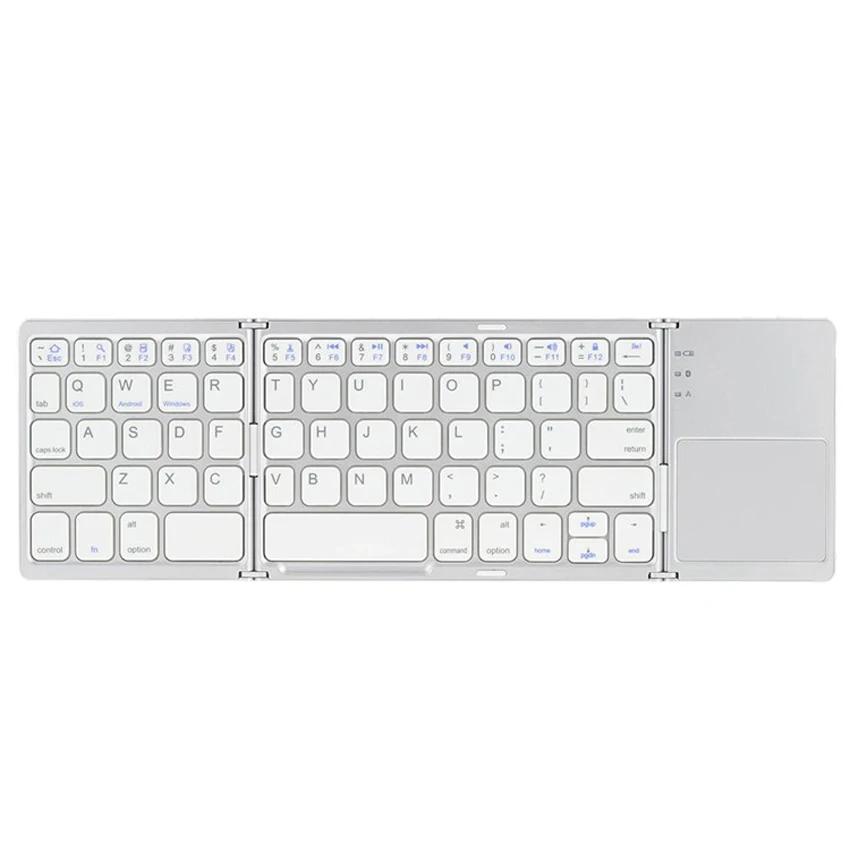 
High Quality Popular Quiet Touch Foldable BT Slim Wireless Keyboard and Mouse 
