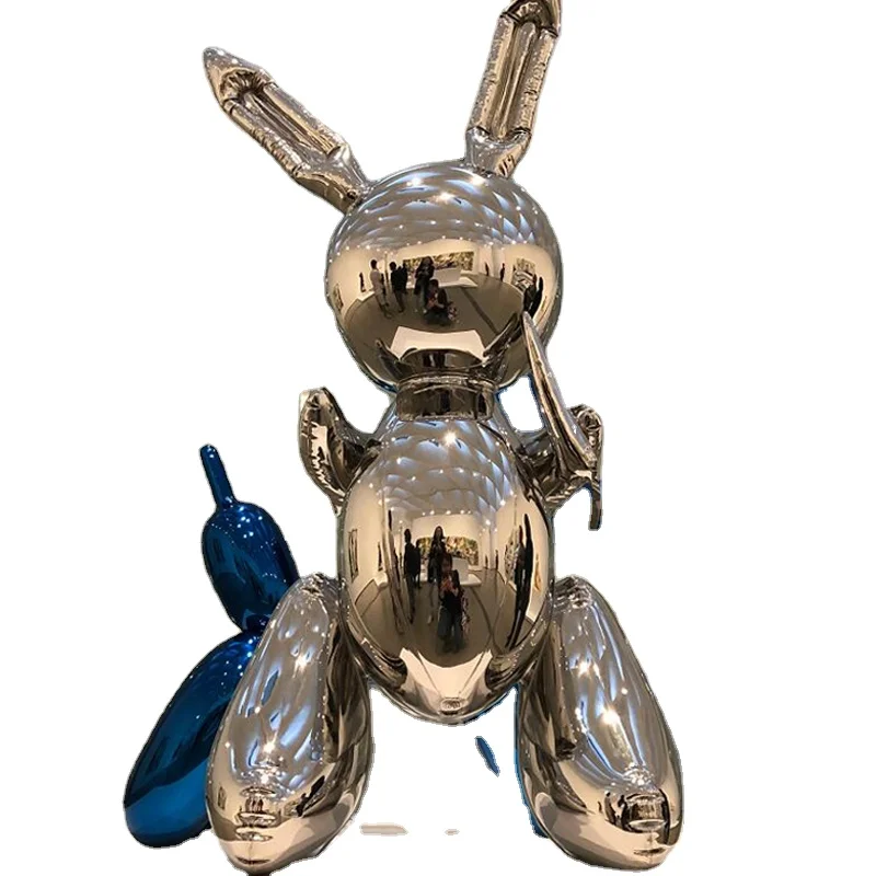 Blve современное искусство Jeff Koons абстрактный шар из нержавеющей стали скульптура кролика