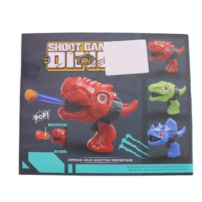 Japanese toy guns Dinosaur Shotgun can rotate three bullet holes to shoot toy pistols plastic revolver toy gun