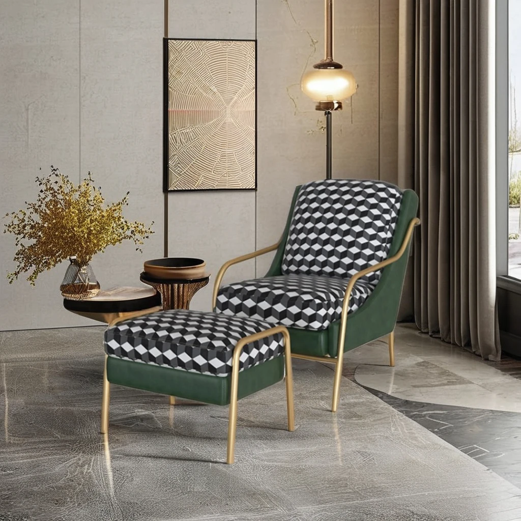 High Quality Nordic Modern Leisure Waiting Room Single Chair Luxury Living Room Furniture Leather Arm Chairs