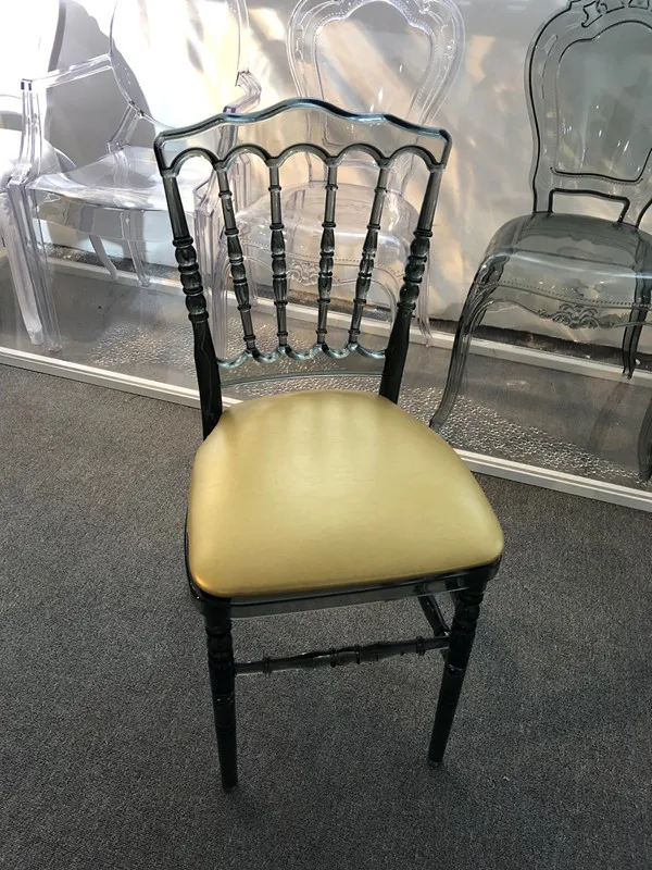 Durable cheap chiavari event gold stacking wooden wedding napoleon chairs for wholesale