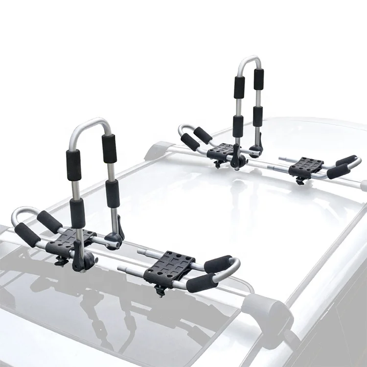 Aluminum Double Canoe Kayak Transportation Roof Bar Holder Kayak Carrier Car Roof Rack