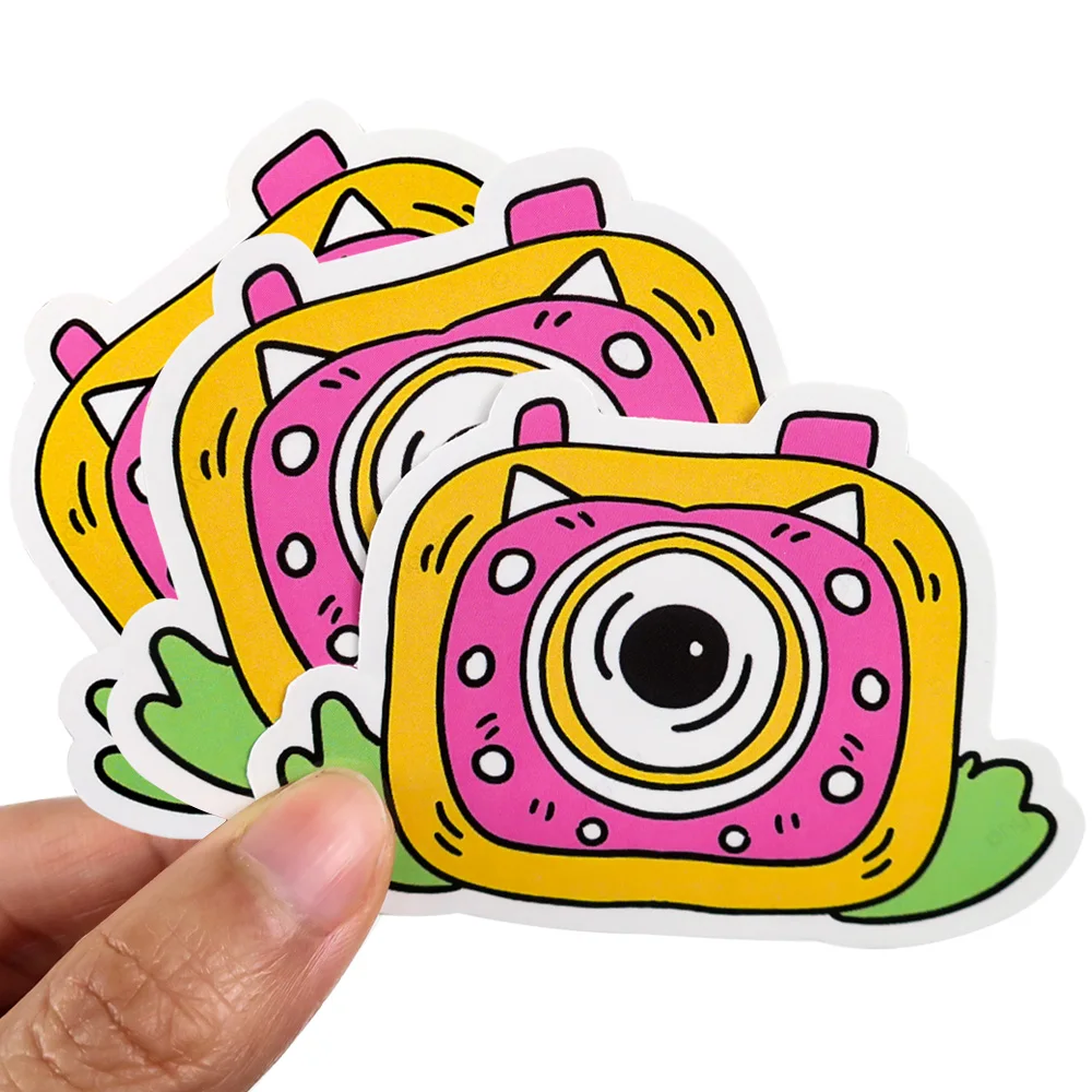 Customised mini cut decorative sticker die cut vinyl hologram label cute holographic sticker