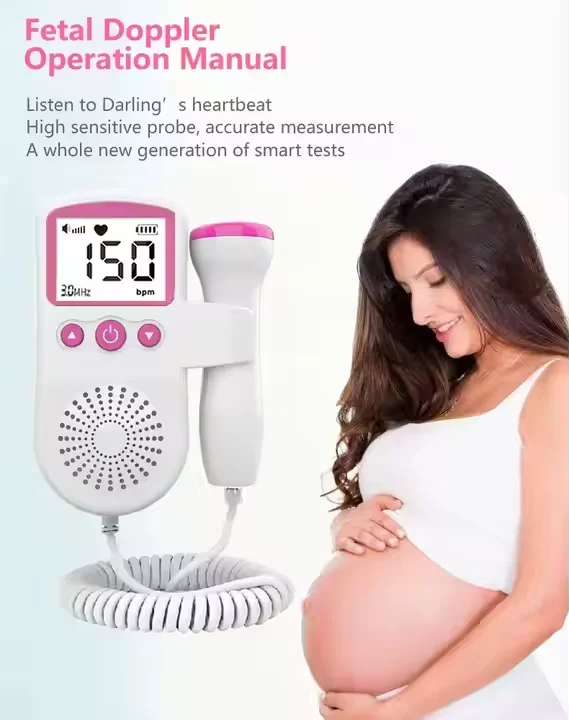 EU-T501 Portable baby monitor fetal doppler 3.0MHZ ultrasound prenatal heartbeat detector baby heart rate