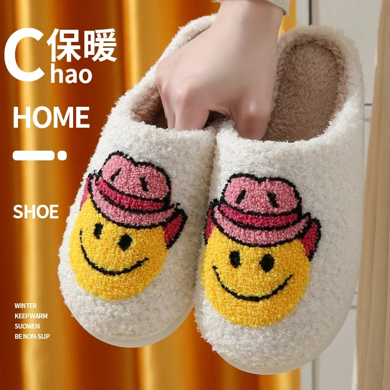 Wholesale OEM Ladies Non Slip Cross Fuzzy Plush Slipper Soft Quilted Sole Cross Faux Fur Floor women winter slides slppers