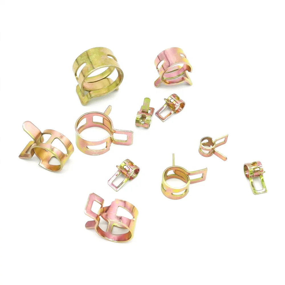 Steel Spring Hose Clamp Automotive Zinc Plating Water Pipe Clips Car Hose Clip Clamp