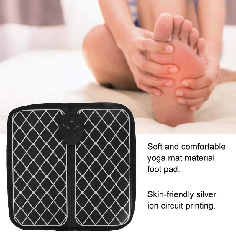 
EMS Foot Massager Portable Electric Foot Massage Mat Adjustable 6 Vibration Modes 10 Frequency Feet Muscle Massage Machine 