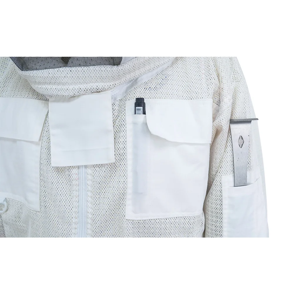 Highly Ventilated 3 Layer Premium Beekeeping Jacket Fully Protection Apiarist Jacket Bee Jacket for Beekeepers