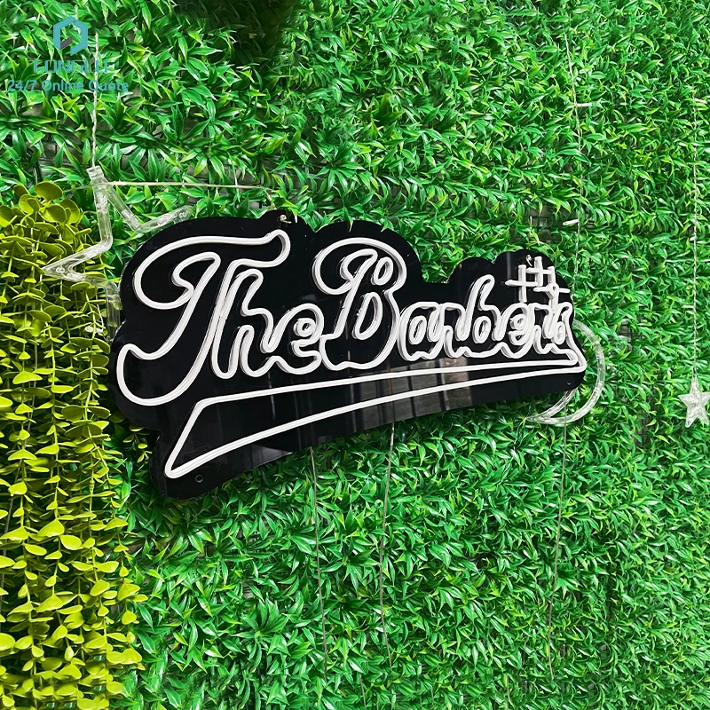 Black acrylic back white jacket flex neon sign DC12V led illuminated flex neon sign