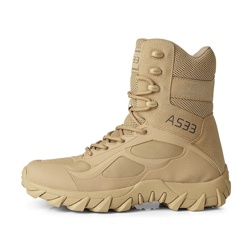 China Wholesale ODM Chile High-ankle Waterproof Wear Resistant Cross-border Sand Tactical Boots with Side Zipper