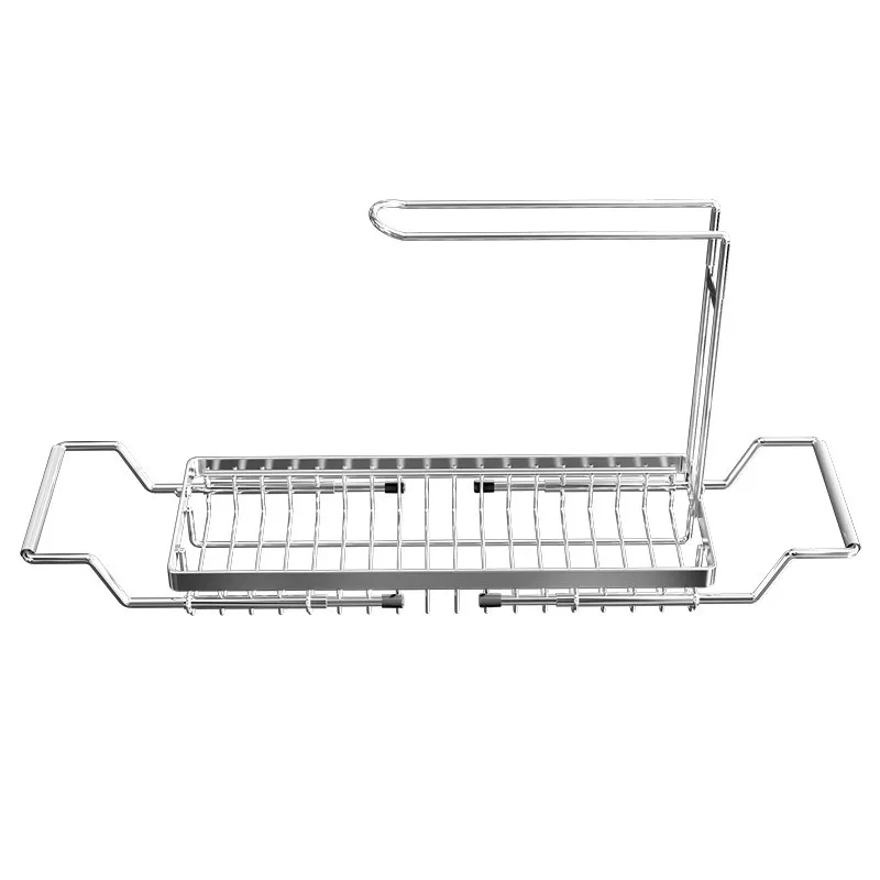 Kitchen Sink Drain Rag Basket Shelving Hanging Retractable Storage Holders Racks