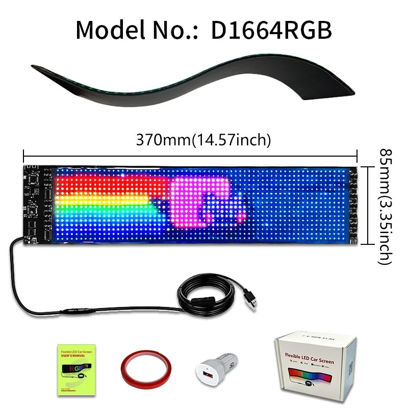 App Control Programmable Flexible LED Sign Board Customize LED Display Sign Smart LED Screen Car Panel led matrix panel for car