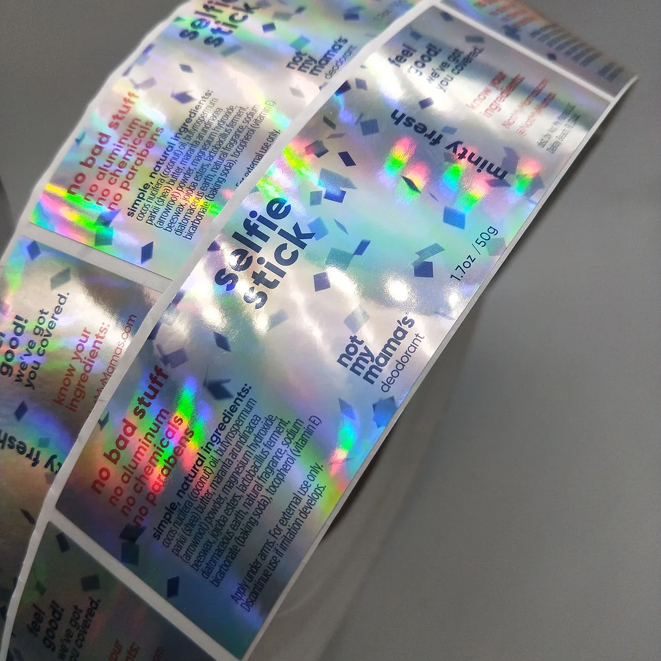 
Custom Printed Logo Waterproof Hologram Labels For Cosmetics 