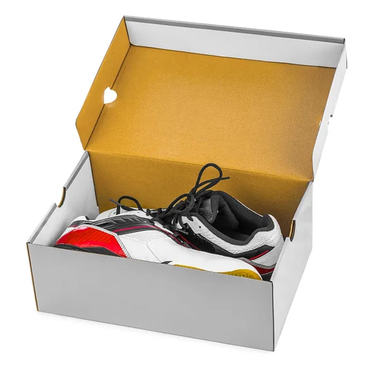 custom black corrugated cardboard paper box shoes clothes packaging shipping postage box