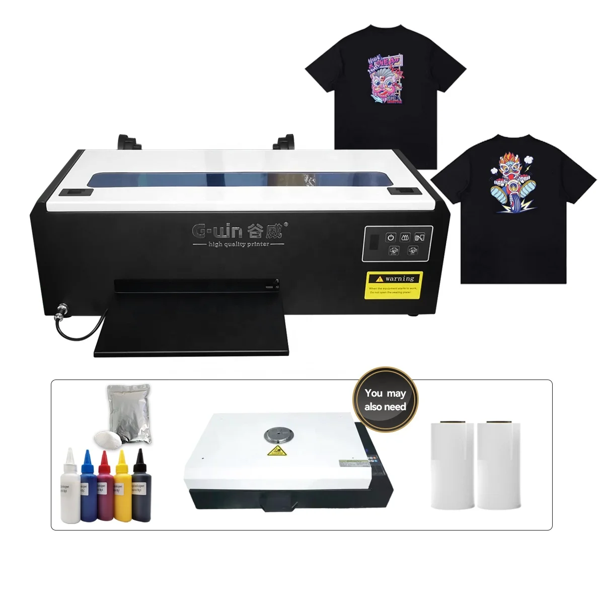 A4 Size DTF Digital Inkjet Printer G200 Multicolor Automatic Machine T-Shirt Label Printing New Condition Letterpress Plate Type