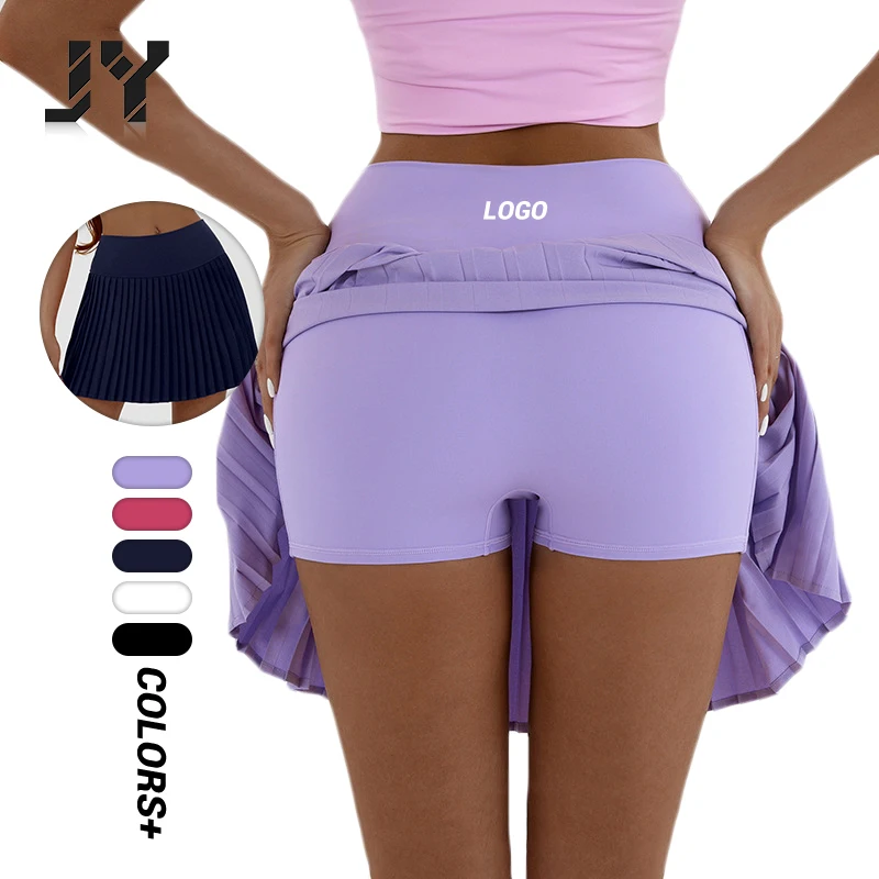 Joyyoung Tennis Wear Custom Athletic Skort Women Outdoor Sports Pickleball Skirt With Pocket Pleated Tennis Skirts