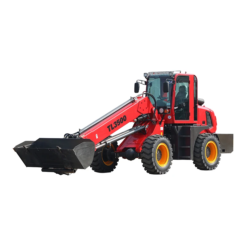 Hot Sale HUAYA mini telescopic loader wheel loader  TL1500 4x4 wheel loader  lift rod Diesel drive for sale