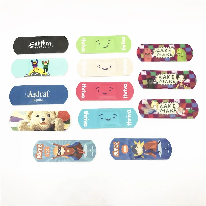 Low Price Cute Band aids PE Medical Custom Logo Printed Band Aid