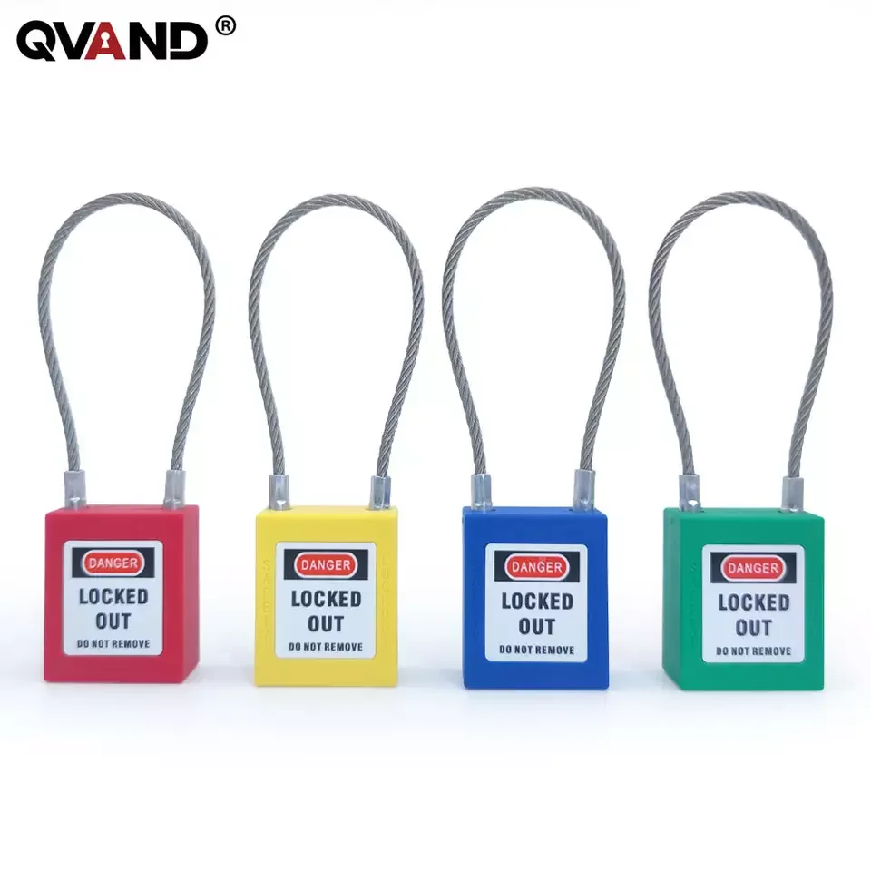 175mm Top Security Safety Lockout Tagout Safety Cable Locks out Steel Cable Wire PadLock