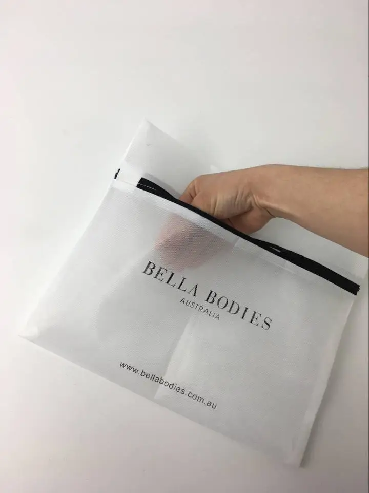 Foldable Travel Clothes Bra Underwear Wash Black Mesh Laundry Bags With Zipper For Washing Machine Popular