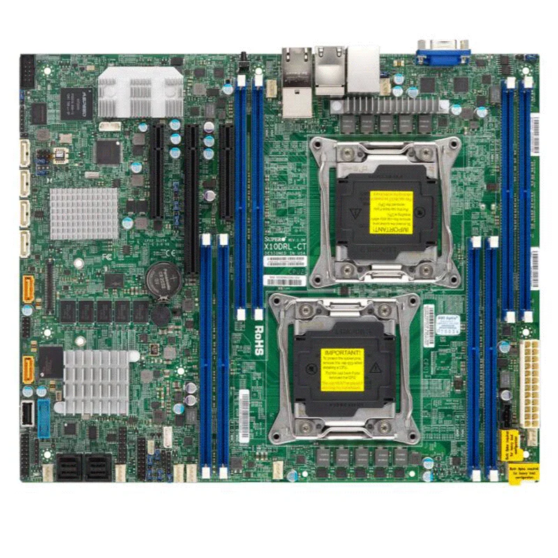 Used MBD-X10DRL-CT-B ATX Dual Xeon 2600V3V4 CPU DDR4 RAM Server Workstations Motherboards