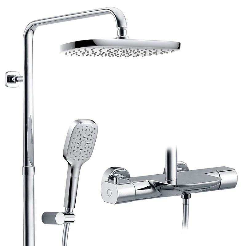 HIMARK rain shower set robinet colonne de douche mitigeur douch bathroom thermostatic rainfall bath & shower mixer faucet set