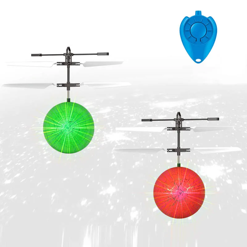 RC Flashing Crystal Ball Sensing Flyer Hand Induction Flying Ball with Colorful Lights