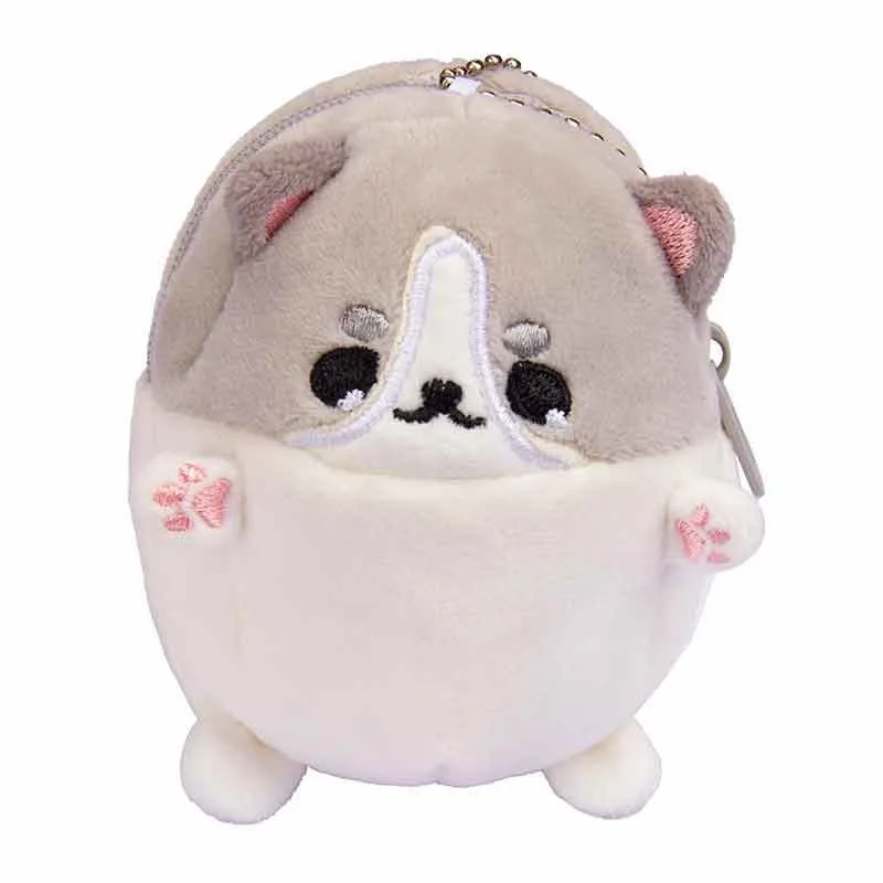 Factory Custom Class 9CM Mini Shiba Inu Plush Wallet Toy plush headphone bag For Crane Machine.