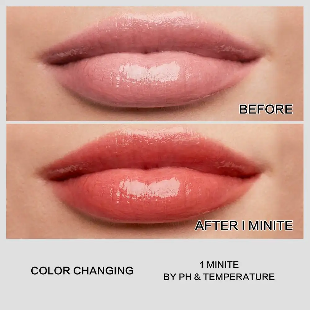 High Quantity Custom Logo Moisturizing Fruit Flavor Lip Glosses Lip Oil Private Label Big Brush Hydrating Color Changing Lip Oil