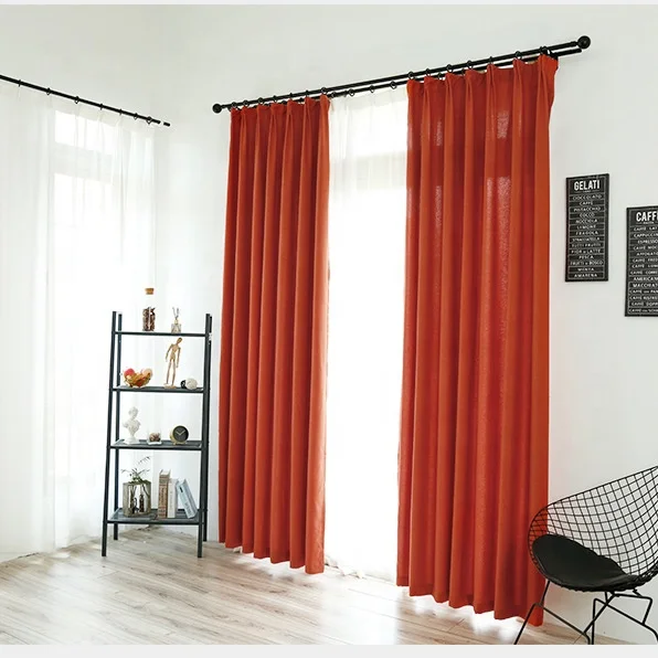  100% полиэстер Cortinas Por Mayoreo занавеска ткань затемненная гостиная спальня Простые занавески сплошной цвет Les