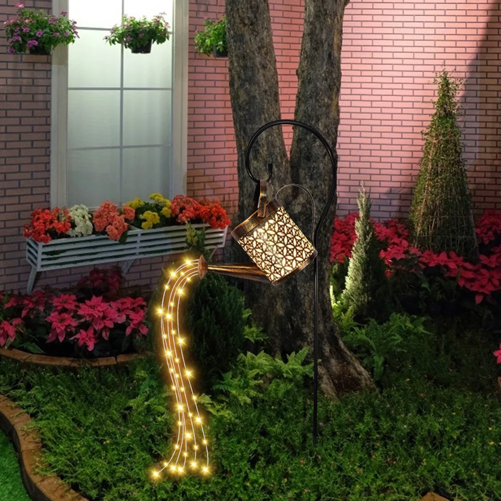 Solar LED Watering Can Light Garden Outdoor Waterproof Landscape Kettle Lighting Waterproof Solar Lawn Stake Lamp