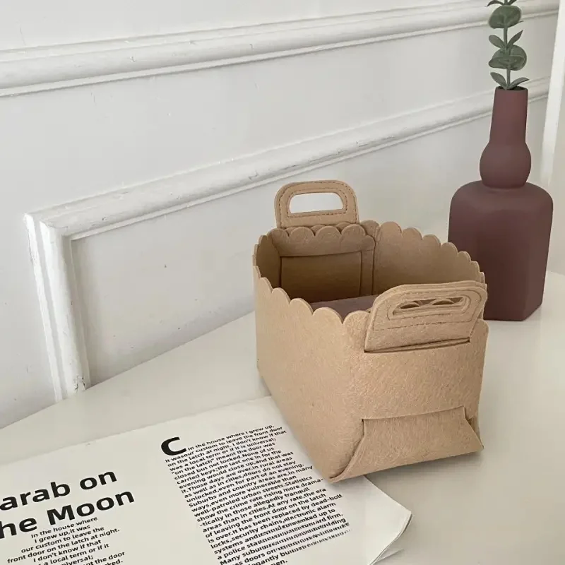 Eco-friendly foldable felt laundry basket felt toy storage baskets storage boxes & bin storage box