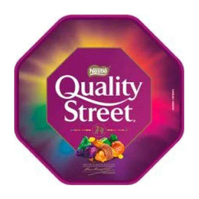 Cheap Bulk Wholesale Box Packaging Gift Toffees Delicious Milk And Dark Chocolate 650 G Quality Street Tub