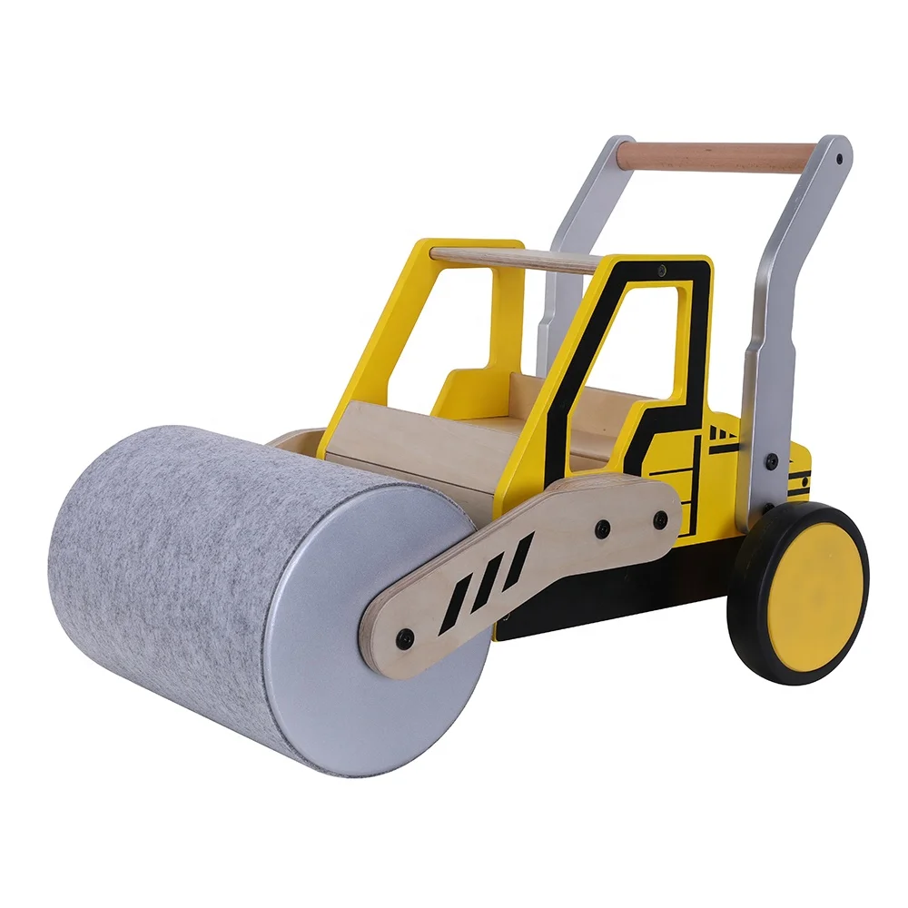 Learn Walking Baby Walker Wooden Cart Roller In Front Baby Cart Storage Wood