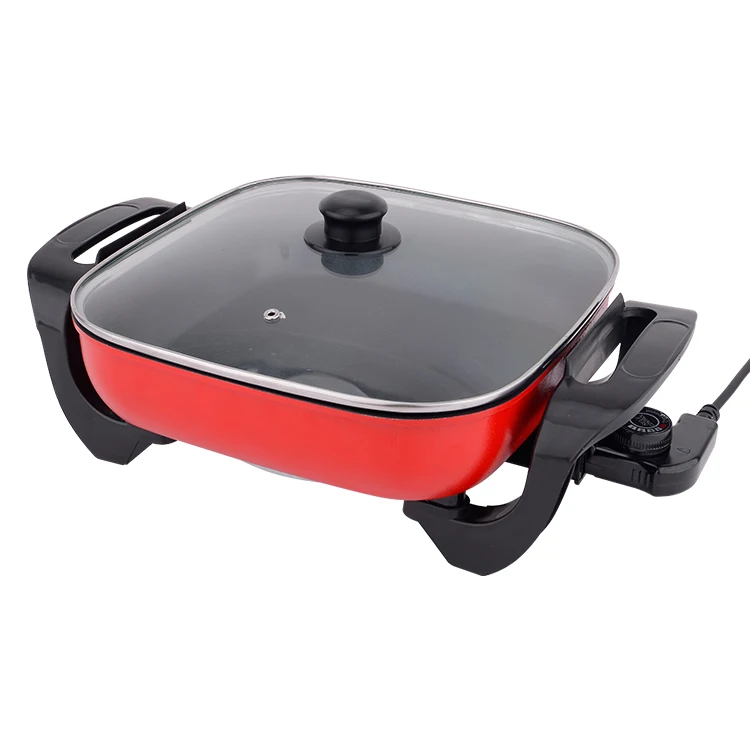 
High Quality Non Stick Cooking Pots Skillet Square Deep Fry Pan Electric Wok Electric Frying Baking Pan 