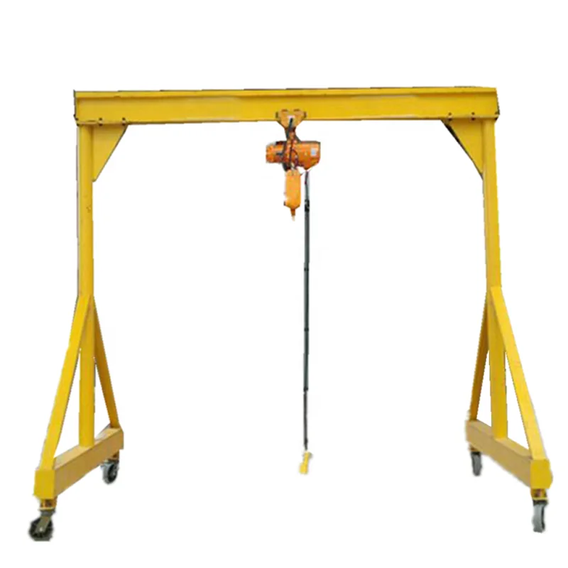 small 1t 3 ton 5 ton 10 ton single girder portable mobile gantry crane with hoist