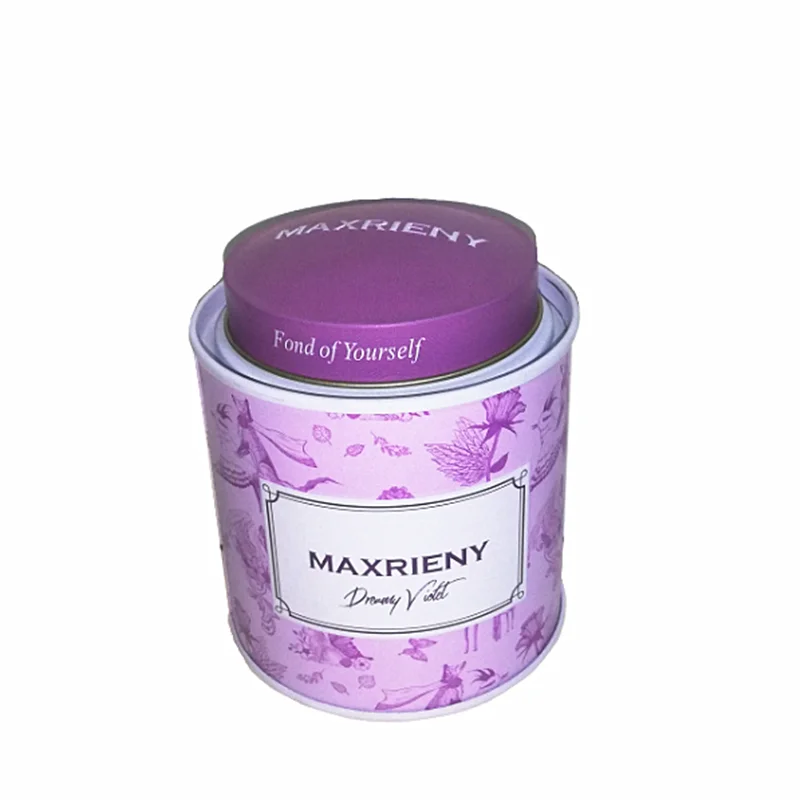 Wholesale empty food grade double lid tea tin airtight round matcha tea metal coffee cans tins canister box