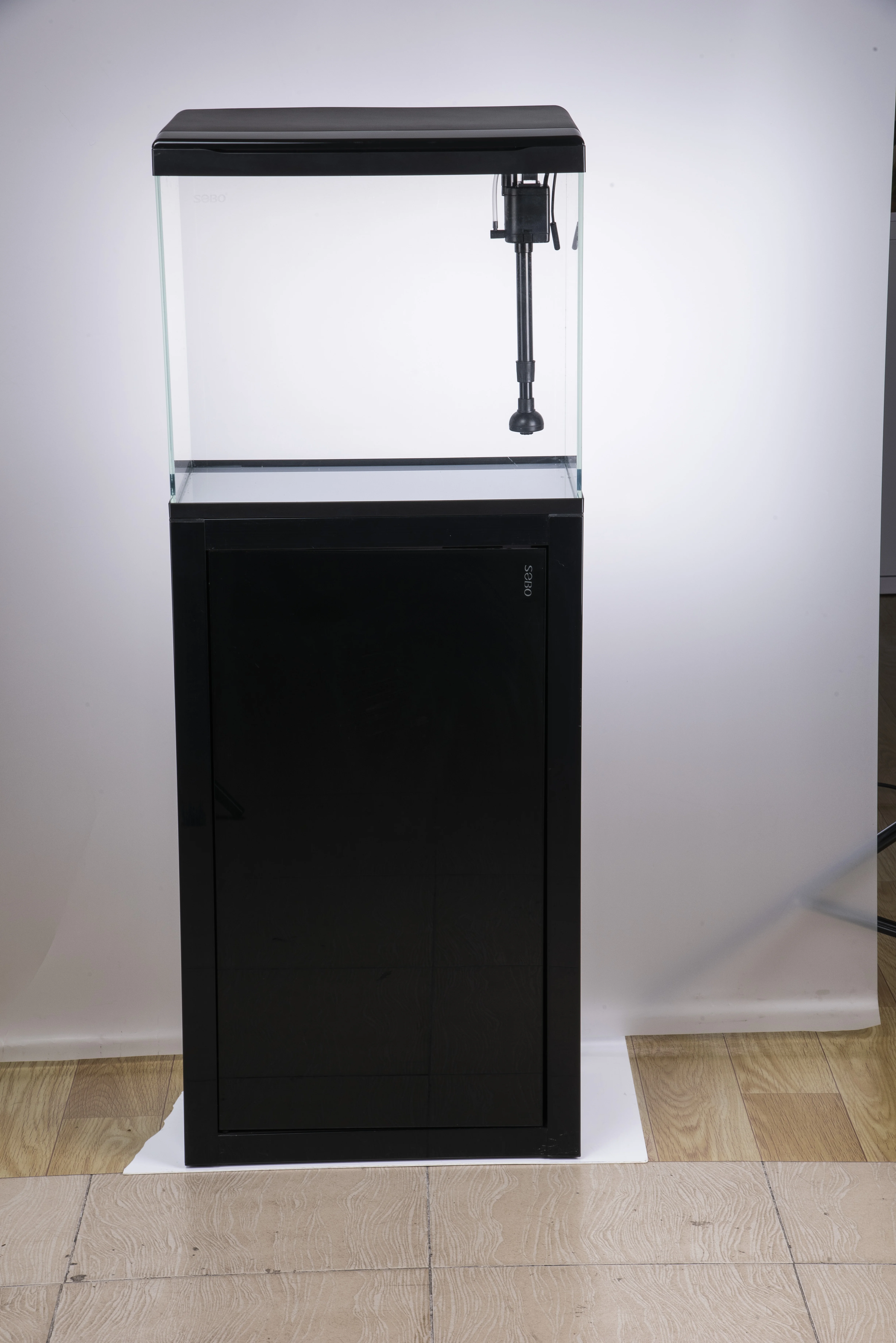 new arrival high clear ultra white aquarium fish tank with temperature display, top filtration, touch switch lighting system