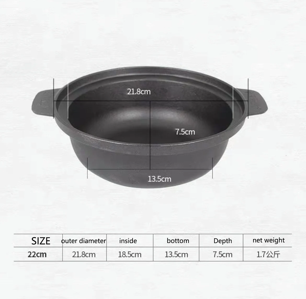 Multiple Sizes Japanese Small Cast Iron Stewed Casserole With Miso Soup Clay Pot Rice For Household Gas Stove