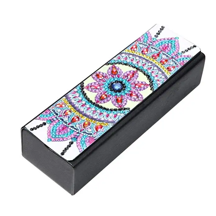 DIY Sunglass Storage Box Diamond Painting Leather eyeglass Case beads drilled  Sunglasses Holder