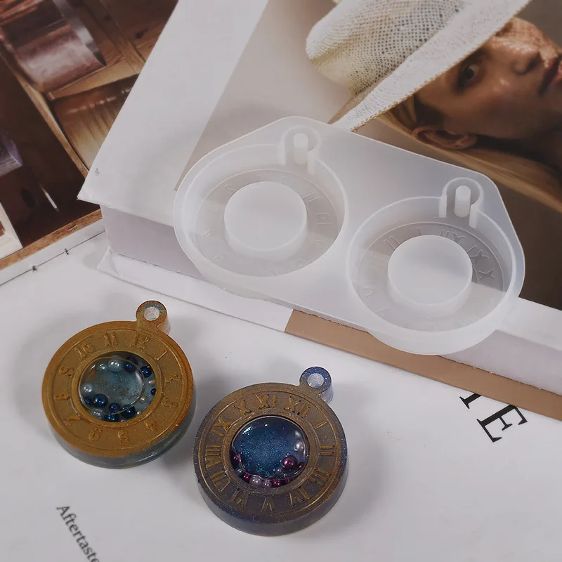 Pocket Watch Lighter Shape Keychain Mold Jewelry Epoxy Silicone Mould DIY Crafting Resin Pendant Silicone Mould