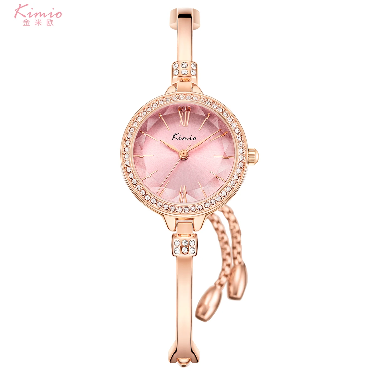 fashion lady brass bracelet hand watch OEM Luxury Stainless Steel quartz watch for woman gift