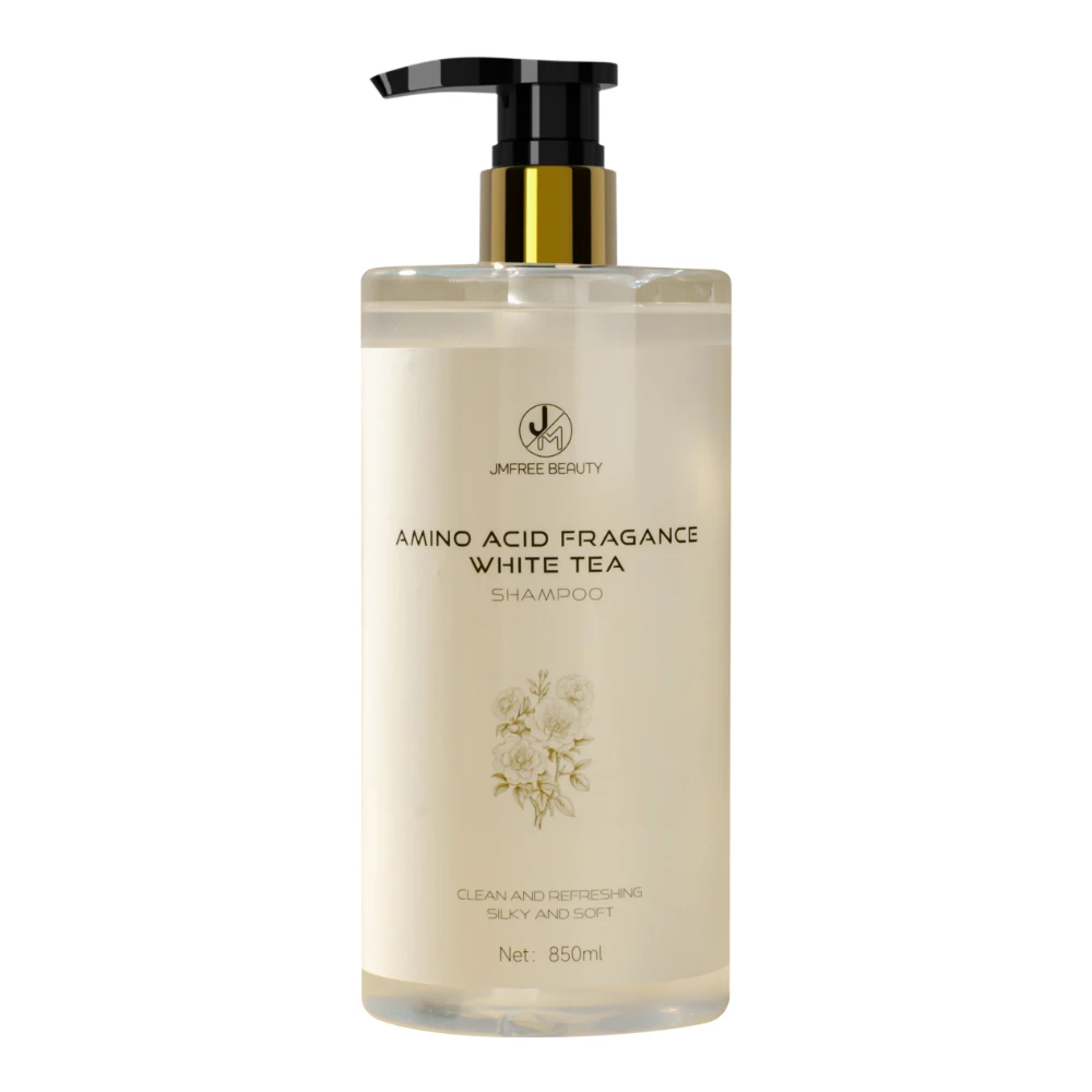 JMFREE Private Label Wholesale 100% Natural White Tea Essential Oil Cleaning Care Scalp Refreshing Organic Hair Shampoo