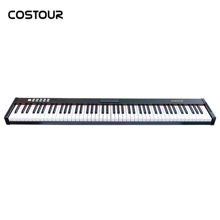 Factory Custom OEM Luxury Black Portable Electronic Piano Key Board 88 Key Weighted Digital Piano