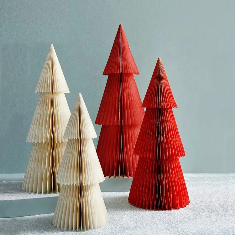 Eco-friendly 180gsm Paper Three-layer Paper Tree for Christmas festival Decorations,Hone Decoration Window Dispaly