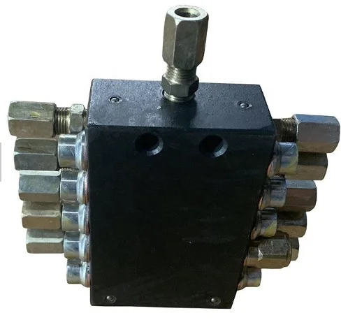 Grease distribution valve with 6/8/10 holes for zoomlion Junjin Schwing PM  concrete pumps Concrete Pump Spare Parts