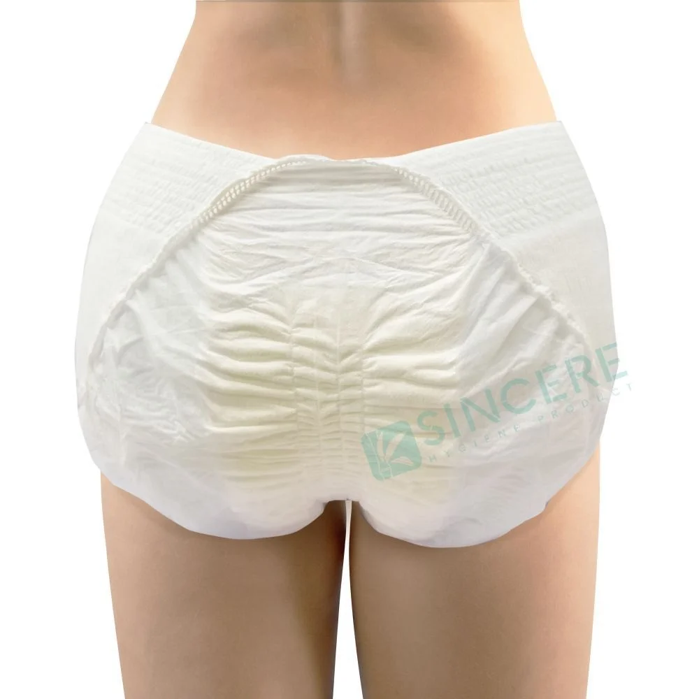 Customized Cheap Lady Women disposable menstrual korea brand sanitary pants period diaper
