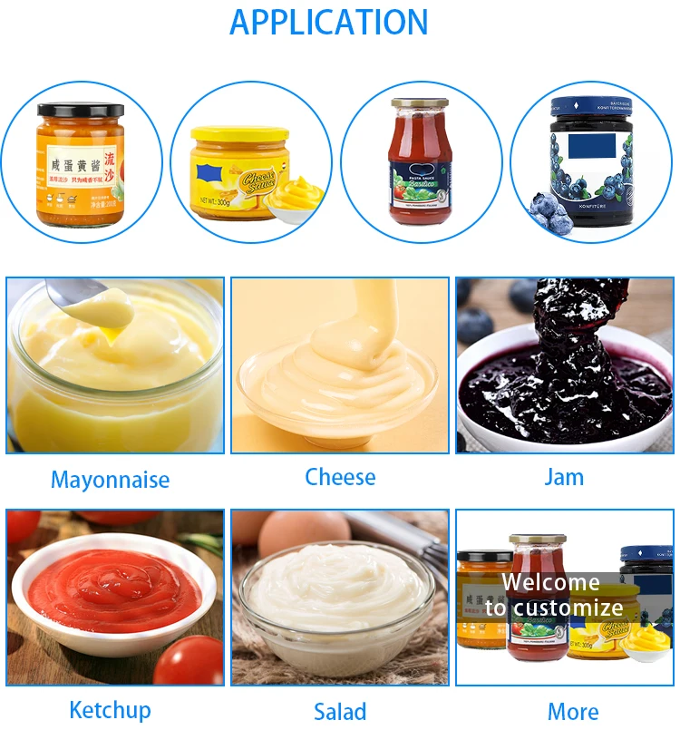 50ml 100ml 200ml Paste Mayonnaise Sauce  Full Automatic Filling Production Line Capping Labeling Machine