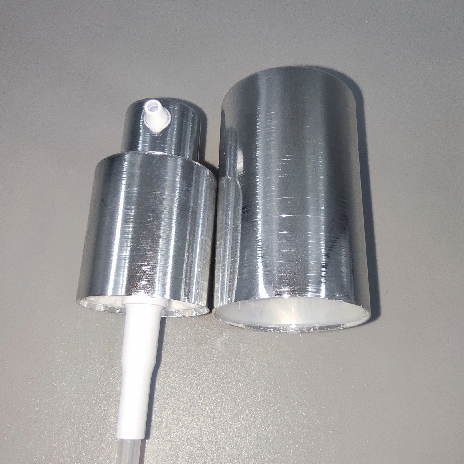 Dispenser Treatment Aluminum Coating Cosmetic Cream Pump Head aluminium pump